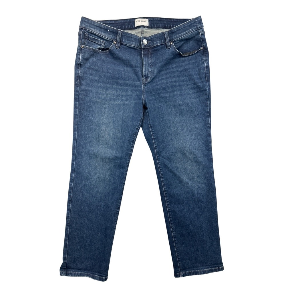 Lane Bryant Jeans Womens 18S Blue Straight Leg Medium Wash Stretch Classic